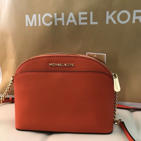 NWT MICHAEL KORS TANGERINE MD CROSSBODY LEATHER - Picture 2 of 8